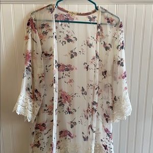 Floral Sheer Kimono Cardigan
